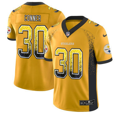 Nike Steelers #30 James Conner Black Men’s Stitched NFL Limited Rush Jersey