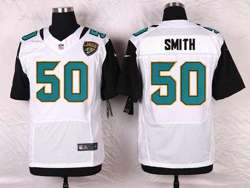Men’s Jacksonville Jaguars #50 Telvin Smith White Road NFL Nike Elite Jersey