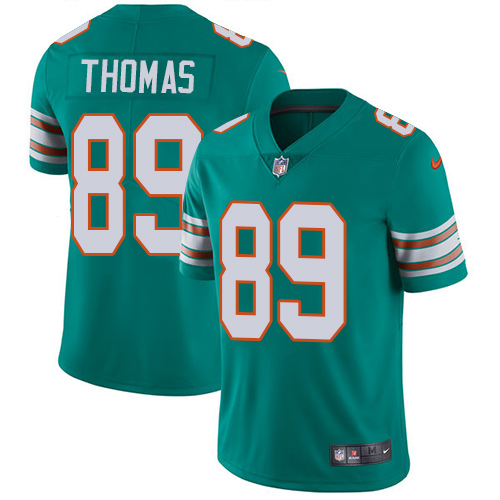Nike Miami Dolphins #89 Julius Thomas Aqua Green Alternate Men’s Stitched NFL Vapor Untouchable Limited Jersey