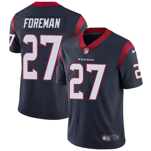 Nike Houston Texans #27 D’Onta Foreman Navy Blue Team Color Men’s Stitched NFL Vapor Untouchable Limited Jersey