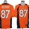 Size 60 4XL-Eric Decker Denver Broncos #87 Orange Stitched Nike Elite NFL Jerseys