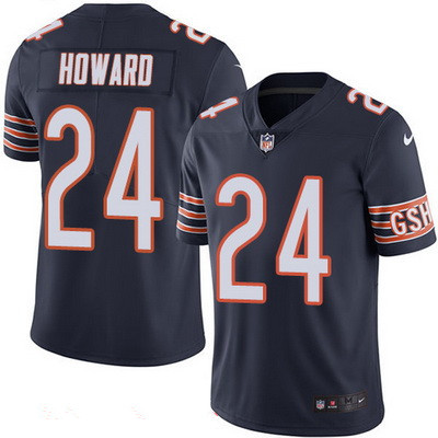 Men’s Chicago Bears #24 Jordan Howard Navy Blue 2016 Color Rush Stitched NFL Nike Limited Jersey