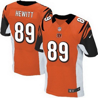 Men’s Cincinnati Bengals #89 Ryan Hewitt Orange Alternate NFL Nike Elite Jersey