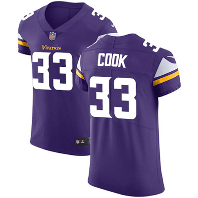 Men’s Nike Minnesota Vikings #33 Dalvin Cook Purple Team Color Stitched NFL Vapor Untouchable Elite Jersey