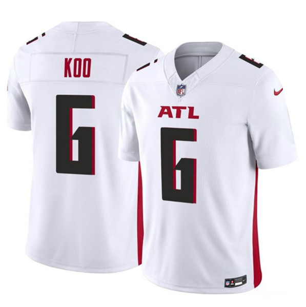Men’s Atlanta Falcons #6 Younghoe Koo White 2023 F.U.S.E. Vapor Untouchable Limited Football Stitched Jersey