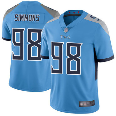 Titans #98 Jeffery Simmons Light Blue Alternate Men’s Stitched Football Vapor Untouchable Limited Jersey