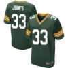 Men’s Green Bay Packers #33 Aaron Jones Home Green Elite Football Alternate Jersey