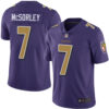 Ravens #7 Trace McSorley Purple Men’s Stitched Football Limited Rush Jersey