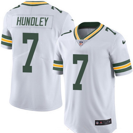 Men’s Green Bay Packers #7 Brett Hundley White 2016 Color Rush Stitched NFL Nike Limited Jersey