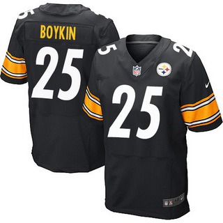 Men’s Pittsburgh Steelers #25 Brandon Boykin Black Team Color NFL Nike Elite Jersey