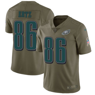 Nike Philadelphia Eagles #86 Zach Ertz Olive Men’s Stitched NFL Limited 2017 Salute To Service Jersey