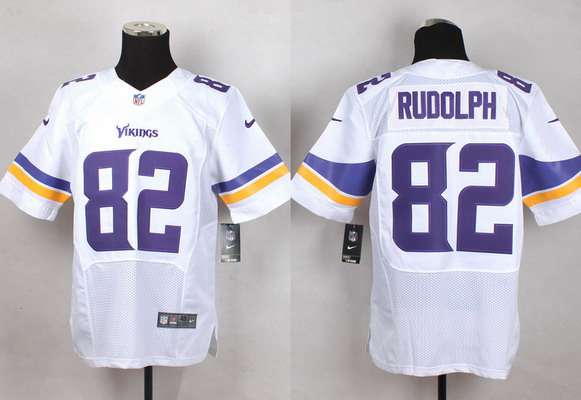 Men’s Minnesota Vikings #82 Kyle Rudolph 2013 Nike White Elite Jersey