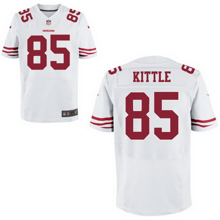 Men’s 2017 NFL Draft San Francisco 49ers #85 George Kittle White Road Stitched NFL Nike Elite Jersey