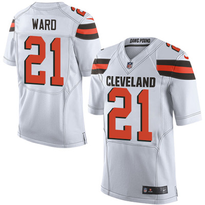 Nike Cleveland Browns #21 Denzel Ward White Men’s Stitched NFL Elite Jersey