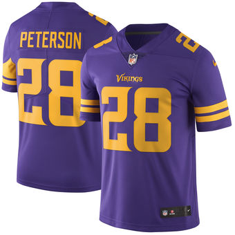 Men’s Minnesota Vikings #28 Adrian Peterson Nike Purple Color Rush Limited Jersey