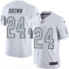 Men’s Oakland Raiders #24 Willie Brown Retired White 2016 Color Rush Stitched NFL Nike Limited Jersey