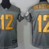 Nike Pittsburgh Steelers #12 Terry Bradshaw Gray Shadow Elite Jersey