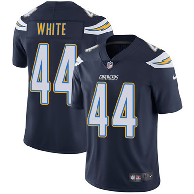 Nike Los Angeles Chargers #44 Kyzir White Navy Blue Team Color Men’s Stitched NFL Vapor Untouchable Limited Jersey