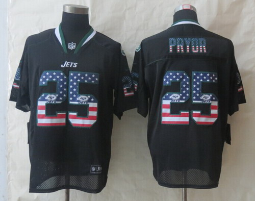 Nike New York Jets #25 Calvin Pryor 2014 USA Flag Fashion Black Elite Jersey