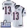 #13 Limited Phillip Dorsett White Nike NFL Road Men’s Jersey New England Patriots Vapor Untouchable Super Bowl LIII Bound