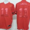 Nike Kansas City Chiefs #11 Alex Smith Drenched Limited Red Jersey