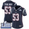 #53 Limited Kyle Van Noy Navy Blue Nike NFL Home Women’s Jersey New England Patriots Vapor Untouchable Super Bowl LIII Bound