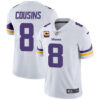 Men’s Minnesota Vikings 2022 #8 Kirk Cousins White With 4-Star C Patch Vapor Untouchable Limited Stitched NFL Jersey