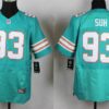 Men’s Miami Dolphins #93 Ndamukong Suh Aqua Green Alternate 2015 NFL Nike Elite Jersey