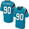 Men’s Carolina Panthers #90 Frank Alexander Light Blue Alternate NFL Nike Elite Jersey