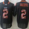 Nike Cleveland Browns #2 Johnny Manziel Lights Out Black Ornamented Elite Jersey