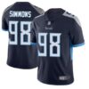 Men’s Tennessee Titans #98 Jeffery Simmons Navy Vapor Untouchable Limited Stitched Jersey