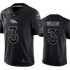 Men’s Denver Broncos #3 Russell Wilson Black Reflective Limited Stitched Football Jersey