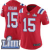 Women’s New England Patriots #15 Chris Hogan Red Nike NFL Alternate Vapor Untouchable Super Bowl LIII Bound Limited Jersey