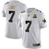 Men’s Dallas Cowboys #7 Trevon Diggs White Golden Edition With 1960 Patch Limited Stitched Jersey