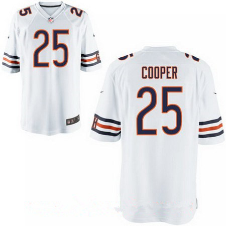 Men’s Chicago Bears #25 Marcus Cooper White Road Stitched NFL Nike Elite Jersey