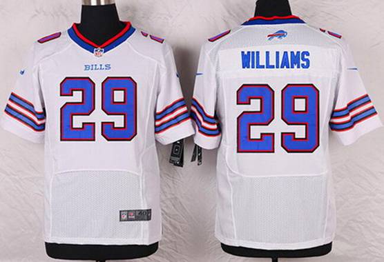 Men’s Buffalo Bills #29 Karlos Williams White Road NFL Nike Elite Jersey