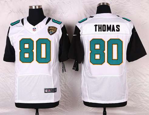 Men’s Jacksonville Jaguars #80 Julius Thomas White Road NFL Nike Elite Jersey