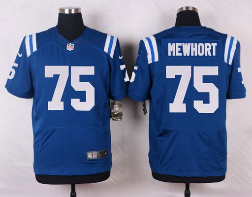 Men’s Indianapolis Colts #75 Jack Mewhort Royal Blue Team Color NFL Nike Elite Jersey