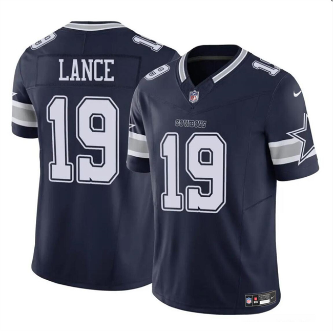 Men’s Dallas Cowboys #19 Trey Lance Navy 2023 F.U.S.E Vapor Untouchable Limited Football Stitched Jersey