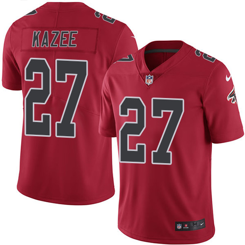 Nike Falcons 27 Damontae Kazee Red Men’s Stitched NFL Limited Rush Jersey