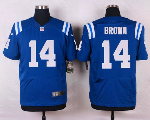 Men’s Indianapolis Colts #14 Vincent Brown Royal Blue Team Color NFL Nike Elite Jersey