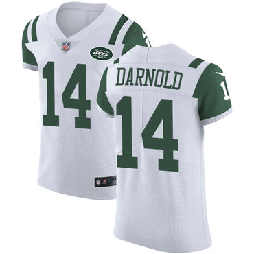 Nike New YorkJets #14 Sam Darnold White Men’s Stitched NFL Vapor Untouchable Elite Jersey