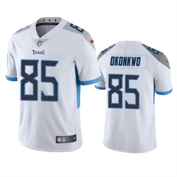 Men’s Tennessee Titans #85 Chig Okonkwo White Vapor Untouchable Stitched Jersey