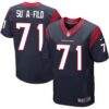 Men’s Houston Texans #71 Xavier Su’a-Filo Navy Blue Team Color NFL Nike Elite Jersey