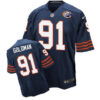 Nike Bears #91 Eddie Goldman Navy Blue Throwback Men’s Stitched NFL Elite Jersey