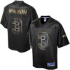 Nike Seahawks #3 Russell Wilson Pro Line Black Gold Collection Men’s Stitched NFL Game Jersey