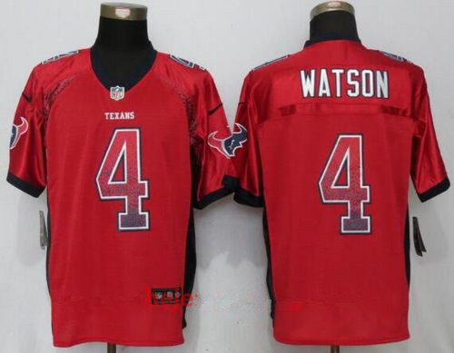 Men’s Houston Texans #4 Deshaun Watson Red Drift Stitched NFL Nike Fashion Jersey