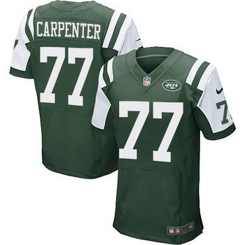 Men’s New York Jets #77 James Carpenter Green Team Color NFL Nike Elite Jersey