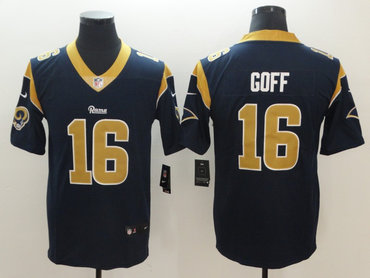 Men’s Nike Los Angeles Rams #16 Jared Goff Navy Vapor Untouchable Player Limited Jersey