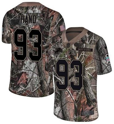 Nike Lions #93 Da’Shawn Hand Camo Men’s Stitched NFL Limited Rush Realtree Jersey
